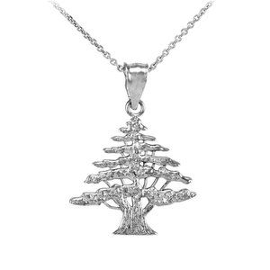 925 Sterling Silver Cedar Tree of Lebanon Necklace
